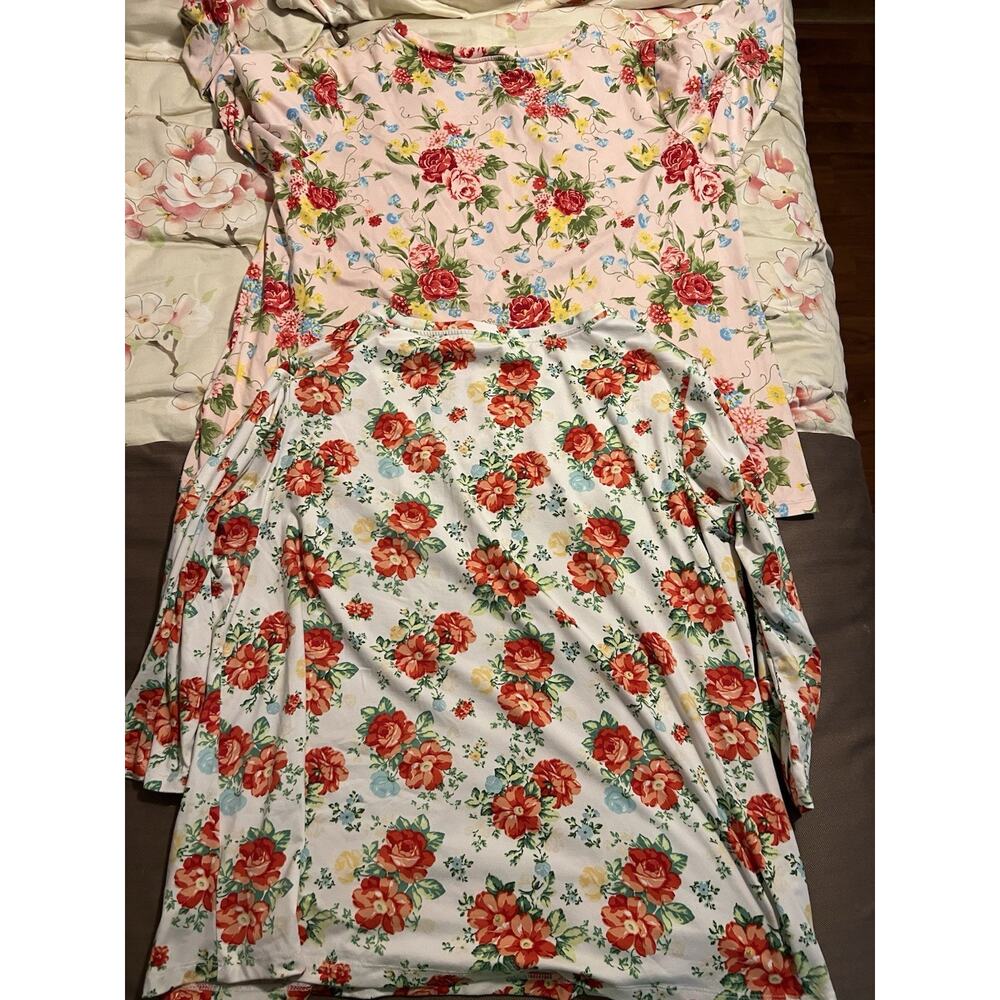 2 THE PIONEER WOMAN Tops Size XL Semi Loose 3/4 Sleeves Floral - Picture 2 of 3